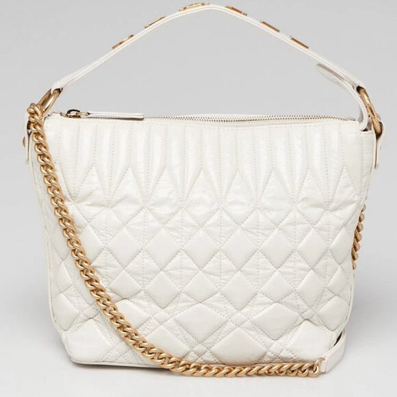 Chanel White Quilted Calfskin Leather State of The Art Hobo Bag - Picture 1 of 11